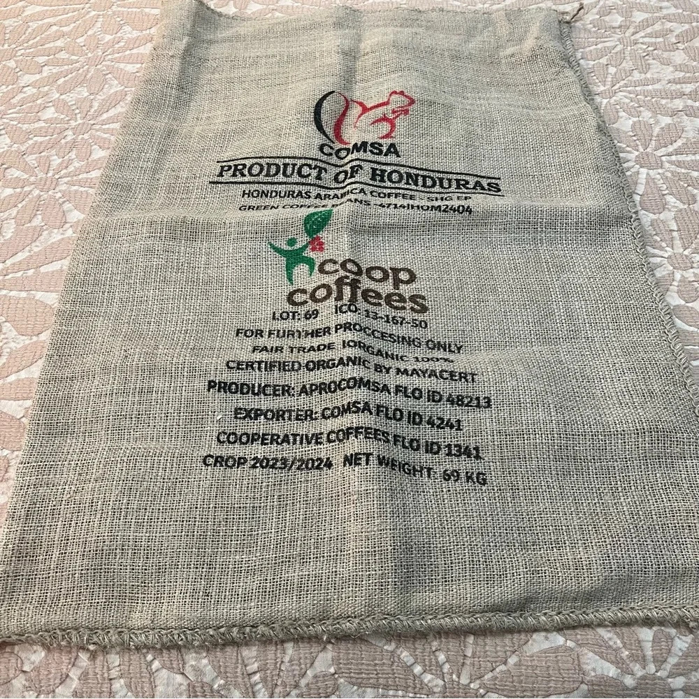 COMSA‎ Product of Honduras Burlap Coffee Bag. OS.